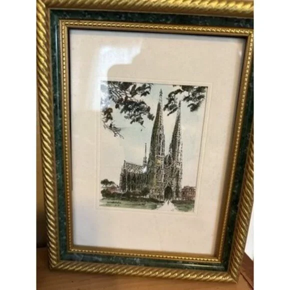 2 Vienna Austria Landmark Frame Prints Votivkitche And Mozart Monument 5x7's - Picture 4 of 11